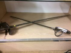 Continental cavalry sword and one other