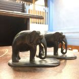 Pair of ebony elephants