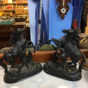 Pair of Spelter figure groups