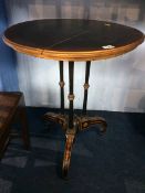 Lacquered tripod table