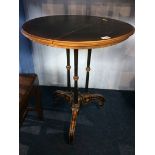 Lacquered tripod table