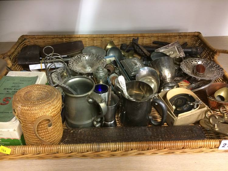 Tray of assorted silver plate etc.