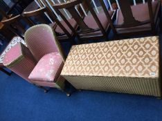 Pink Lloyd Loom linen box, chair etc.
