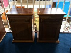 Pair of mahogany bedside chests