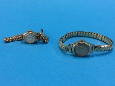 Two gold Ladies wristwatches