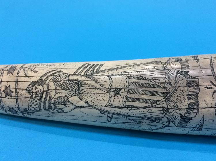 A reproduction scrimshaw - Image 3 of 7