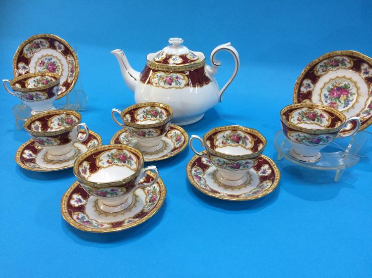 A Royal Albert 'Lady Hamilton' tea set - Image 3 of 3