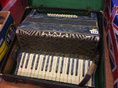 A cased accordion