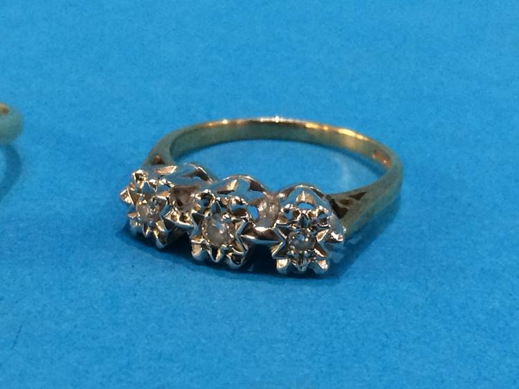 A 9ct gold dress ring and a diamond ring, 4.9 grams - Image 4 of 4