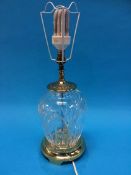 A Waterford crystal table lamp