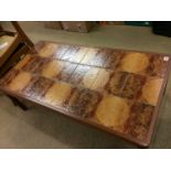 Teak and tiled coffee table