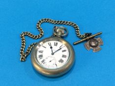A Selex wristwatch and Albert, the case engraved 'LNER 5397'