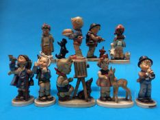 Nine Hummel figures