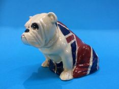 A Royal Doulton British bulldog with Union Jack on his back