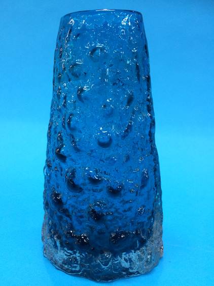 A Whitefriars textured 'Volcano' vase, 18cm high