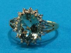A dress ring, stamped '375', 3 grams