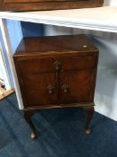 Pair of walnut bedside cabinets