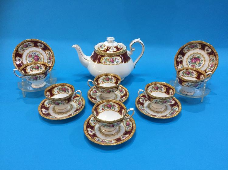 A Royal Albert 'Lady Hamilton' tea set