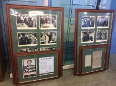 Two groups of framed cinema lobby cards for 'The Boy of the Streets' and 'Stagecoach', also includes