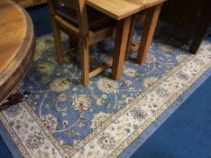 Modern blue ground rug