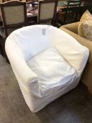 White tub chair
