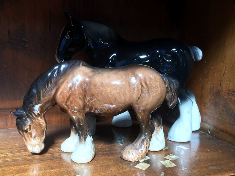 A Beswick Shire horse and one other - Image 2 of 2