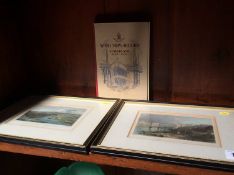 Pair of Sunderland prints and a book