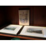 Pair of Sunderland prints and a book