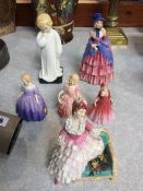 Six Royal Doulton figures