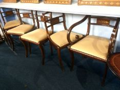 A set of five mahogany chairs