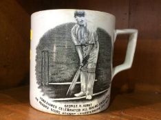 A transfer printed Yorkshire pricket mug