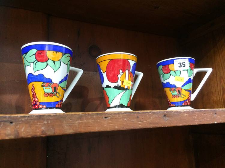 Six Sadler Deco style cups - Image 3 of 3