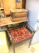 Piano stool and sewing machine