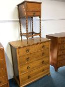 Walnut serpentine chest of drawers