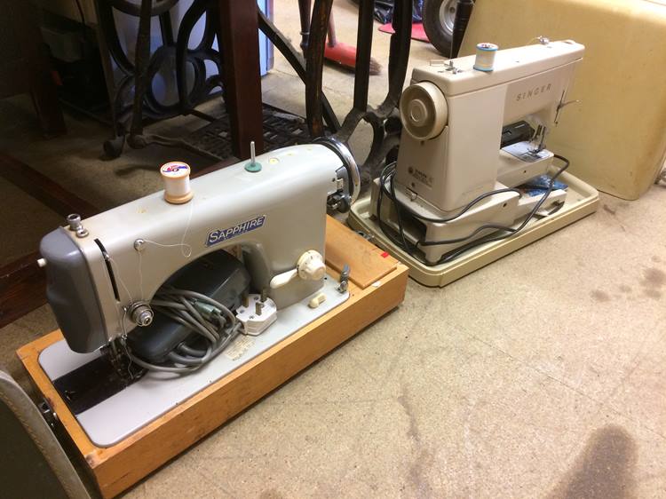 Two sewing machines