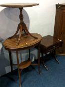 Two oval occasional tables etc.