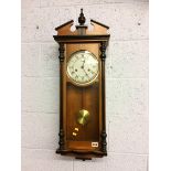 Reproduction mahogany wall clock