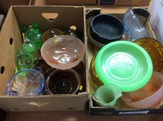 Collection of assorted pressed glass, Davidsons etc.