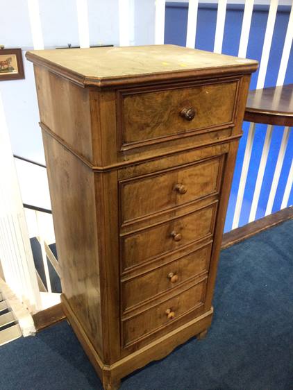 Marble top and walnut cabinet