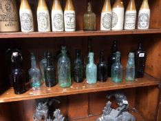 Collection of 15 various glass bottles