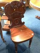 Mahogany hall chair