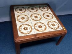 Teak tiled table