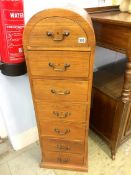 Narrow domed top chest of drawers