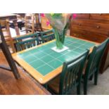 Tiled table and four chairs