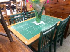 Tiled table and four chairs