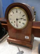 Mahogany mantle clock