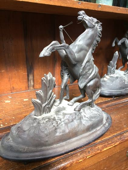 Pair of Spelter figure groups - Image 3 of 3