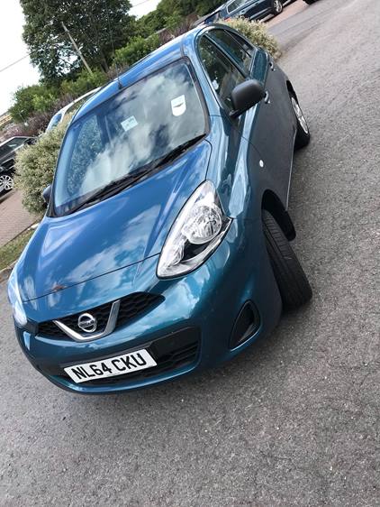 A blue 2014 Nissan Micra Visia, 5 door hatchback, 1200cc, one owner, 19406 miles, MOT until - Image 6 of 6