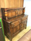 Oak court cupboard