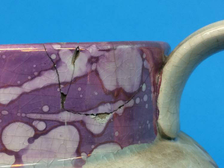 A Sunderland purple lustre jug and a tankard (2) - Image 5 of 7